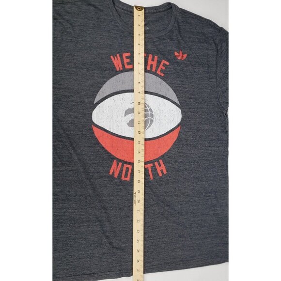 NBA Toronto Raptors We The North Adidas Logo Gray T-Shirt Size Men's Large - Picture 10 of 13